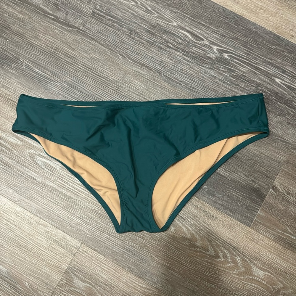 NWT J. Crew dark green blue teal swim bikini bottoms XXL - Picture 1 of 7